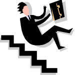 folling down stairs