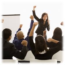 trainer hand in air